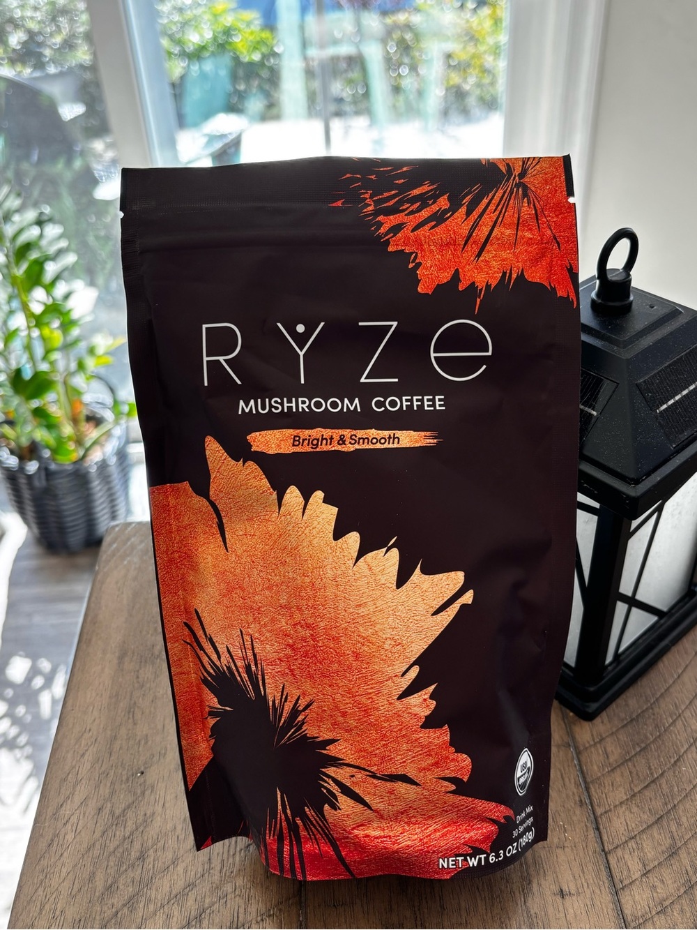 RYZE Mushroom Coffee - Black Pack with Orange Accent Bright & Smooth